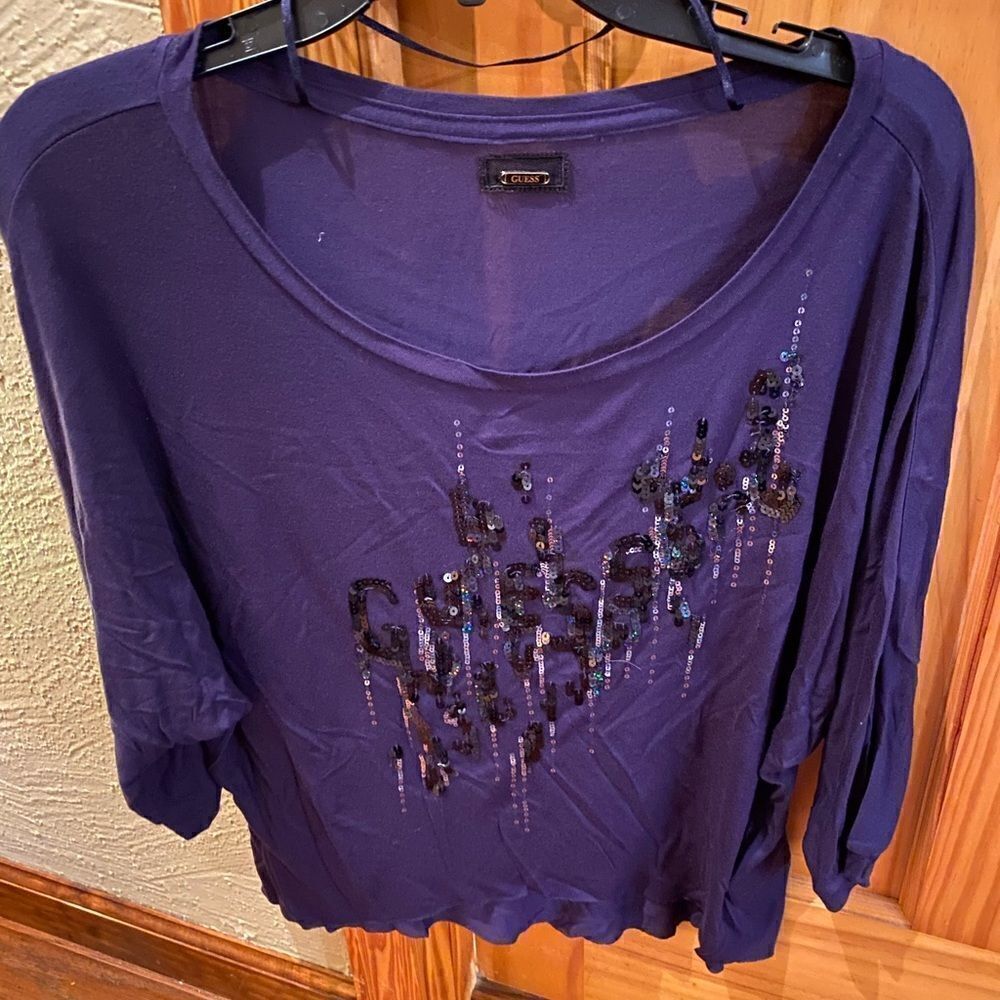 Guess brand vintage top embellished with sequins